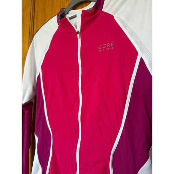 Gore Bike Wear Long Sleeve Cycling Jersey Full Zip Pink White XXL - Picture 2 of 12